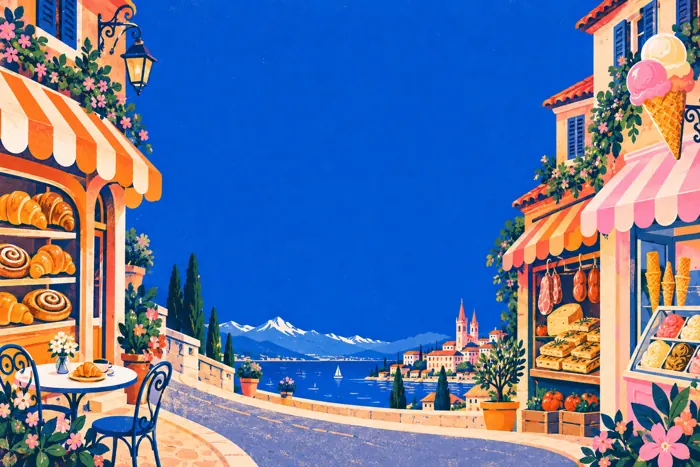 Les trois maisons dans la rue du Bonheur